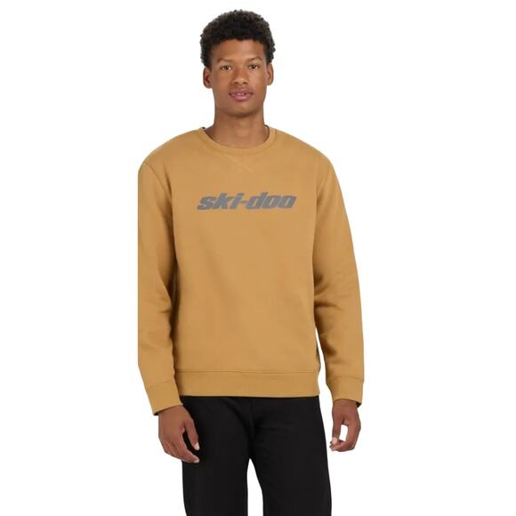 Brand New BRP Ski-Doo Men's Size Small Essentials Crewneck Sweater Khaki - Picture 1 of 6